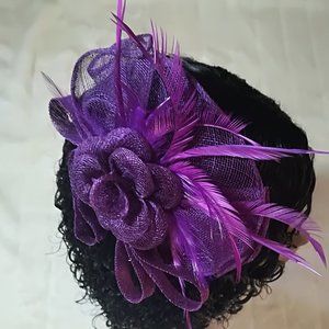 Fascinator - Purple - (Brand New)